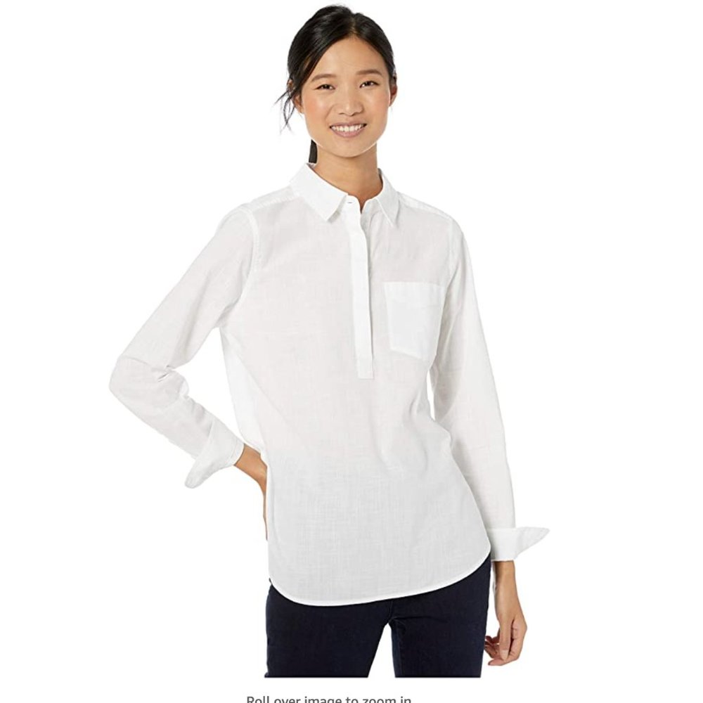Goodthreads Women's Washed Cotton Popover Shirt